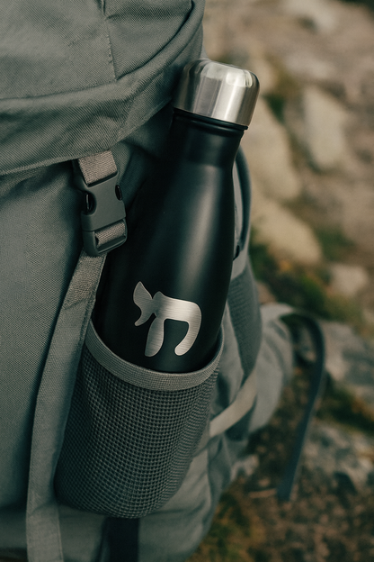 Gourde métallique noire mat