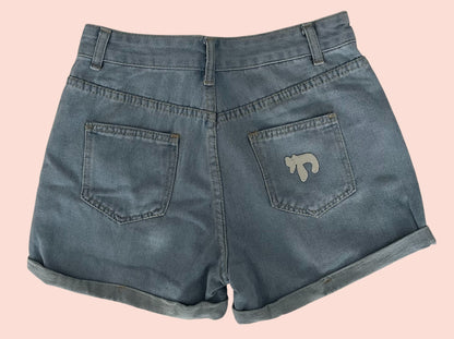 Short en jean bleu clair