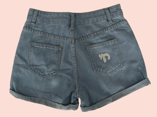 Short en jean bleu clair